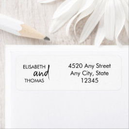 Minimalistisch modern elegant retour adres label