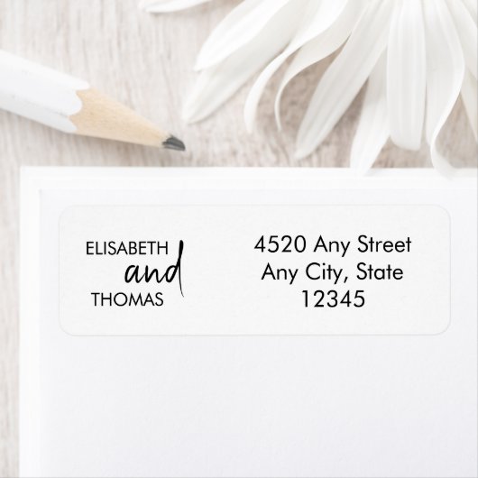 Minimalistisch modern elegant retour adres label (Insitu)