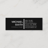 Minimalistisch Modern Elegant Royal Fuchsia & Blac Mini Visitekaartje (Achterkant)