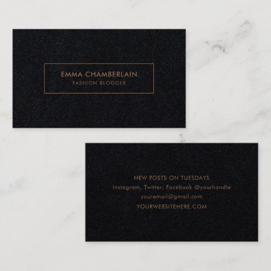 Minimalistisch modern Elegant Rustisch Visitekaart Visitekaartje (Voorkant / Achterkant)