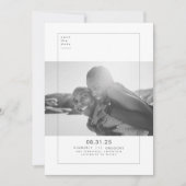 Minimalistisch Modern Elegant Save the Date Photo (Voorkant)