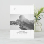 Minimalistisch Modern Elegant Save the Date Photo (Staand voorkant)