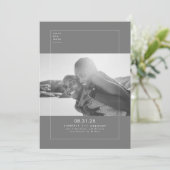 Minimalistisch Modern Elegant Save the Date Photo (Staand voorkant)