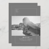 Minimalistisch Modern Elegant Save the Date Photo (Voorkant / Achterkant)