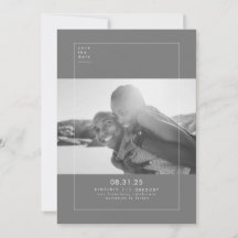 Minimalistisch Modern Elegant Save the Date Photo