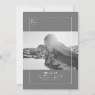 Minimalistisch Modern Elegant Save the Date Photo