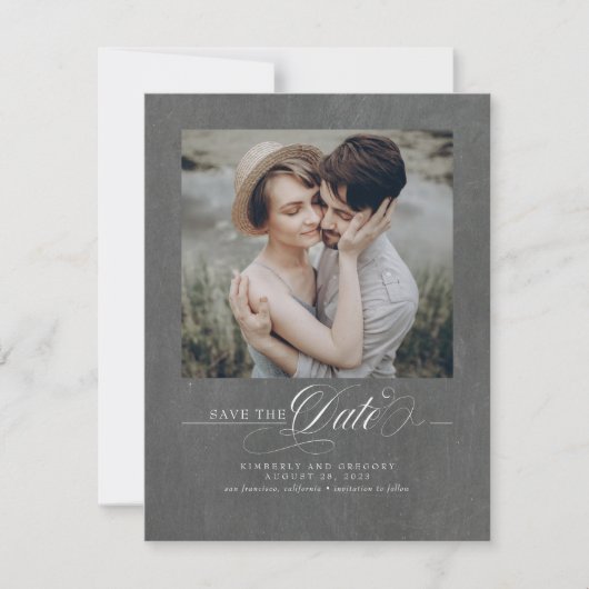 Minimalistisch Modern Elegant Save the Date Photo (Voorkant)