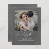 Minimalistisch Modern Elegant Save the Date Photo (Voorkant / Achterkant)