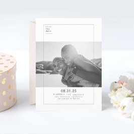 Minimalistisch Modern Elegant Save the Date Photo