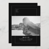 Minimalistisch Modern Elegant Save the Date Photo (Voorkant / Achterkant)