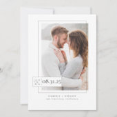 Minimalistisch Modern Elegant Save the Date Photo (Voorkant)
