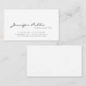 Minimalistisch, modern, elegant wit visitekaartje (Voorkant / Achterkant)