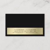 Minimalistisch Modern Elegant Zwart & Goud Semi Gl Visitekaartje (Achterkant)