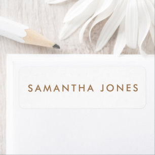 Minimalistisch Modern Etiket