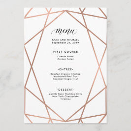 Minimalistisch modern Faux-Roos Gold in het witte  Menu