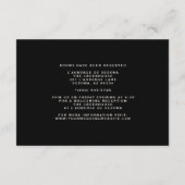 Minimalistisch Modern Floral Dusty Plum en Buff Informatiekaartje (Achterkant)