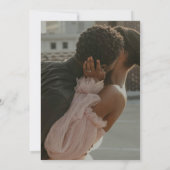 Minimalistisch Modern Floral Dusty Plum en Buff Kaart (Achterkant)