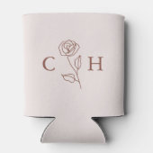 Minimalistisch Modern Floral Sketch Elegant Weddin Blikjeskoeler (Achterkant)