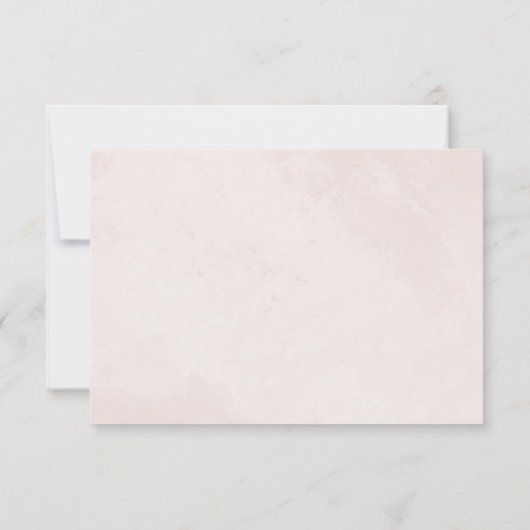 Minimalistisch Modern Floral Sketch Elegant Weddin RSVP Kaartje (Achterkant)