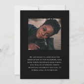 Minimalistisch modern foto Afstuderen Aankondiging (Achterkant)