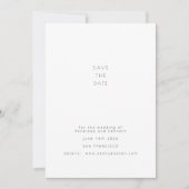 Minimalistisch modern foto Elegant White Wedding Save The Date (Voorkant)