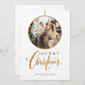 Minimalistisch Modern Foto Kerstmis Feestdagenkaart (Voorkant / Achterkant)