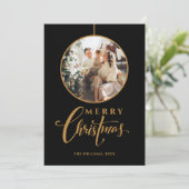 Minimalistisch Modern Foto Kerstmis Feestdagenkaart (Staand voorkant)