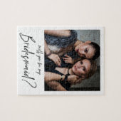 Minimalistisch modern fotobriefvormig voorstel legpuzzel (Horizontaal)