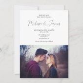 Minimalistisch modern fotohuwelijk kaart (Voorkant)