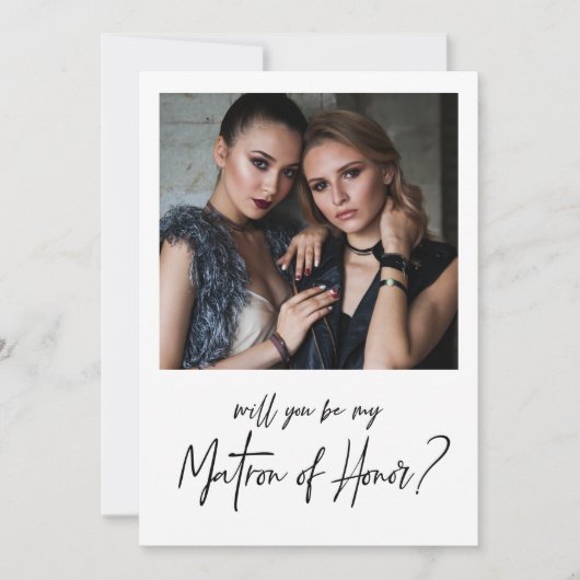 Minimalistisch modern fotomatron van het Honor-voo Kaart (Voorkant)