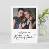 Minimalistisch modern fotomatron van het Honor-voo Kaart (Staand voorkant)