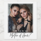 Minimalistisch modern fotomatron van het Honor-voo Wijn Etiket (Enkel label)