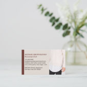 Minimalistisch modern fotorestaurant Chef Food Visitekaartje (Staand voorkant)