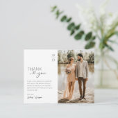 Minimalistisch modern fotoweddenschap Hartelijk da Briefkaart (Staand voorkant)