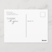 Minimalistisch modern fotoweddenschap Hartelijk da Briefkaart (Achterkant)