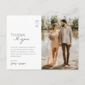 Minimalistisch modern fotoweddenschap Hartelijk da Briefkaart (Voorkant)