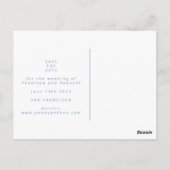 Minimalistisch Modern French Blue Photo Save the D Briefkaart (Achterkant)