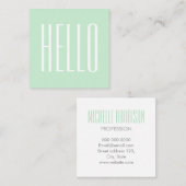 Minimalistisch modern, gedurfd hallo visitekaartje (Voorkant / Achterkant)