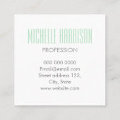 Minimalistisch modern, gedurfd hallo visitekaartje (Achterkant)