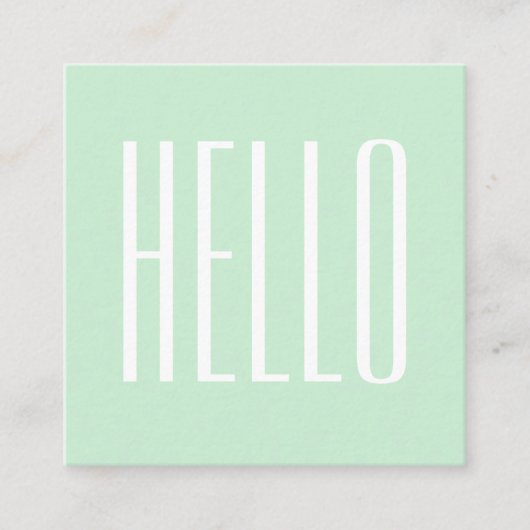 Minimalistisch modern, gedurfd hallo visitekaartje (Voorkant)