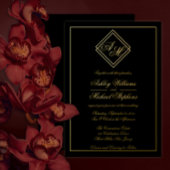 Minimalistisch modern Geometric Monogram Weddensch Folie Uitnodiging