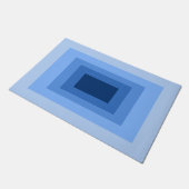 Minimalistisch modern geometrisch blauw kleurenpal deurmat (Schuin)