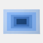 Minimalistisch modern geometrisch blauw kleurenpal deurmat (Voorkant)