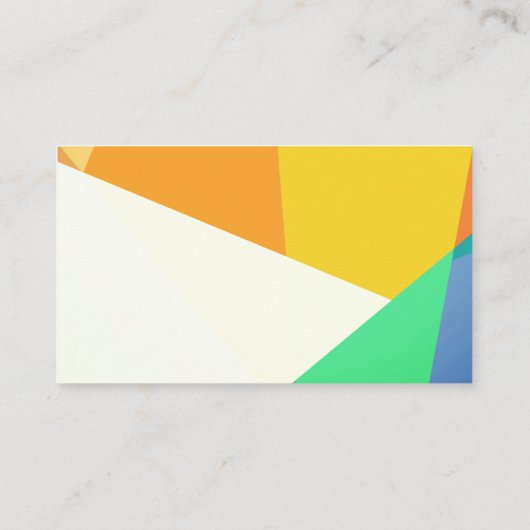 minimalistisch modern geometrisch kleurrijk gebrui visitekaartje (Achterkant)