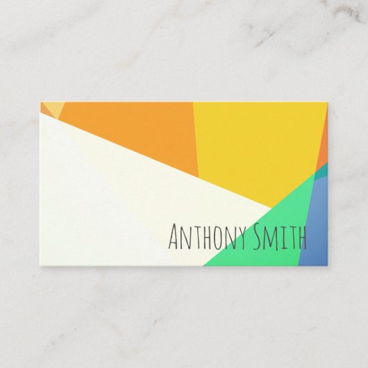 minimalistisch modern geometrisch kleurrijk gebrui visitekaartje (Voorkant)