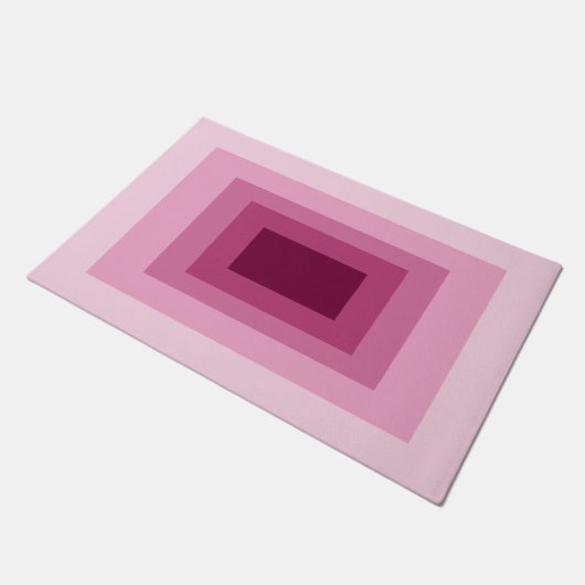 Minimalistisch modern geometrisch roze kleurenpale deurmat (Schuin)