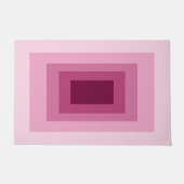 Minimalistisch modern geometrisch roze kleurenpale deurmat (Voorkant)