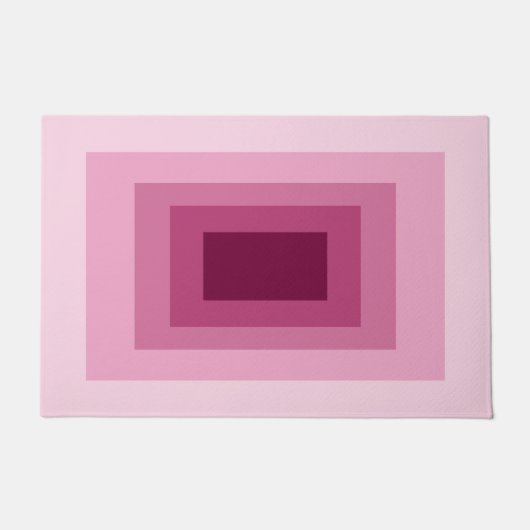 Minimalistisch modern geometrisch roze kleurenpale deurmat (Voorkant)