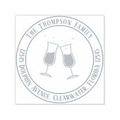 Minimalistisch modern glansglas  zelfinktende stempel (Design)