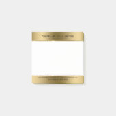 Minimalistisch modern glanzend faux goud post-it® notes (Voorkant)